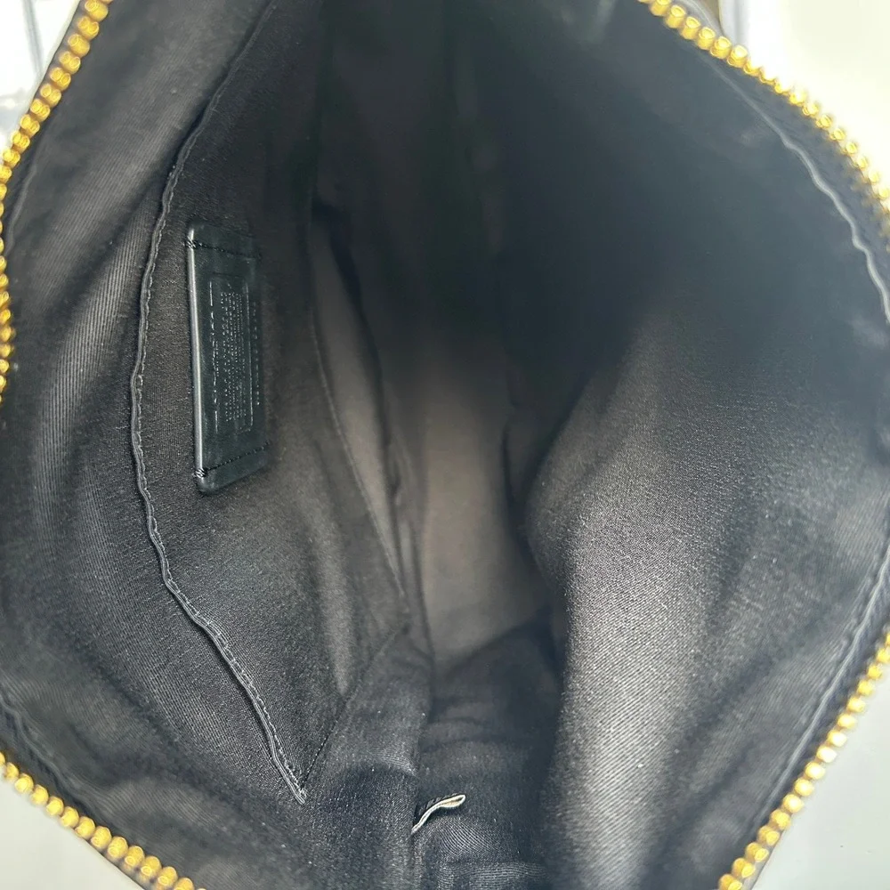 Coach Ellie File Bag Black Pebbled Leather Crossbody CU960 Excellent